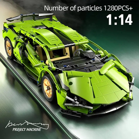 Technical Racing Sport Car Model Building Blocks City Mechanical Speed Vehicle Supercar Bricks Puzzle Toys Kid Adult Gift